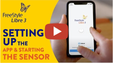 Setting up the FreeStyle Libre 3 app and starting the sensor